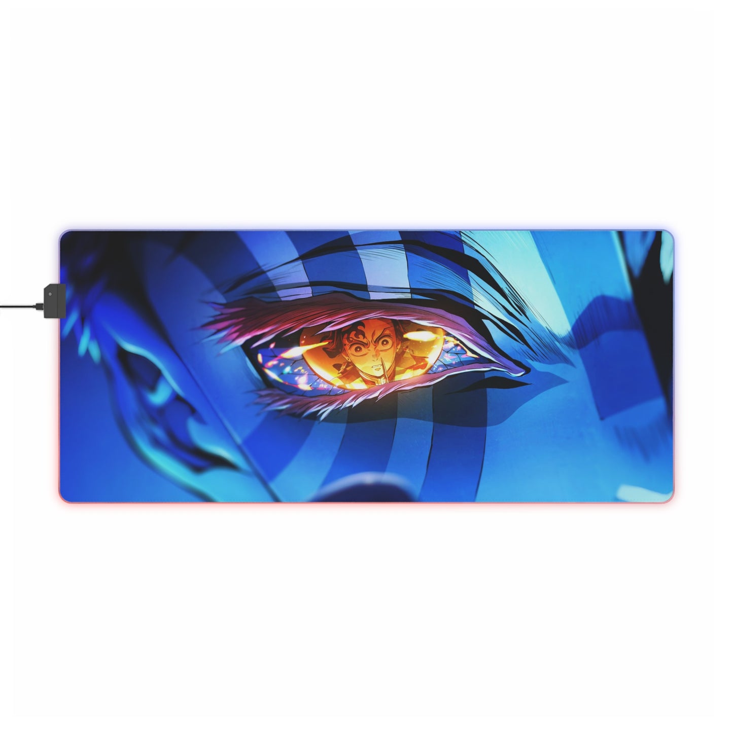 Anime Eye RGB LED Gaming Mouse Pad — Extended RGB Desk Mat for PC Gamers