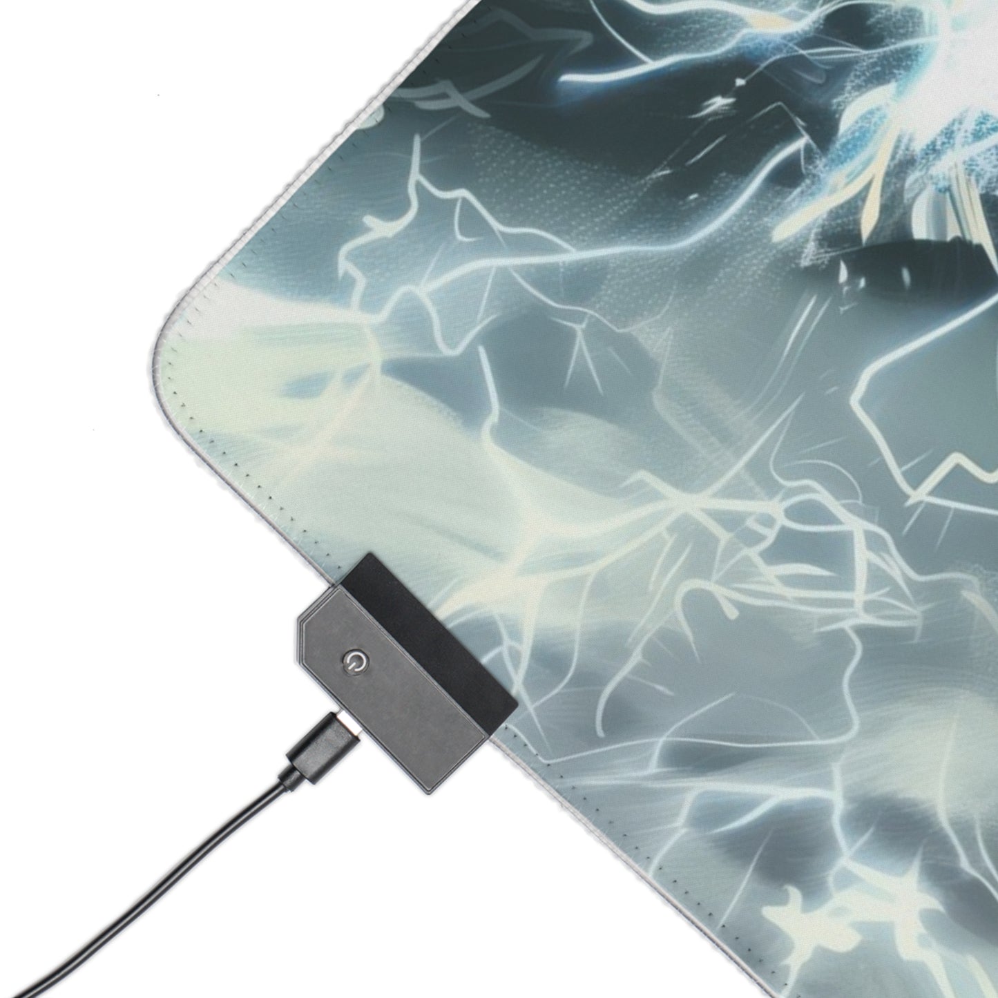 LED Gaming Mouse Pad — Anime Lightning Ninja RGB Desk Mat