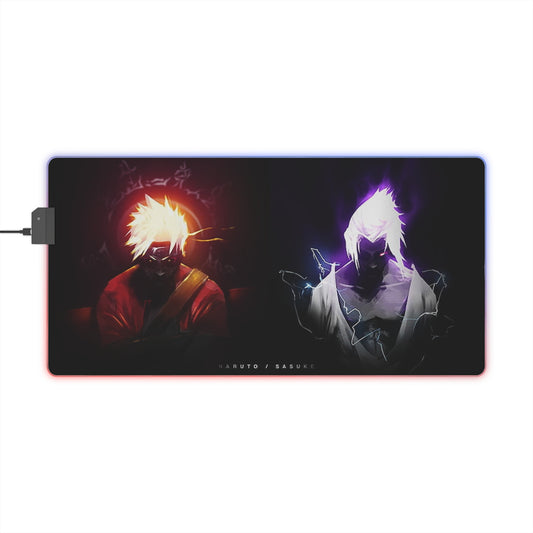 LED Naruto and Sasuke Gaming Mouse Pad