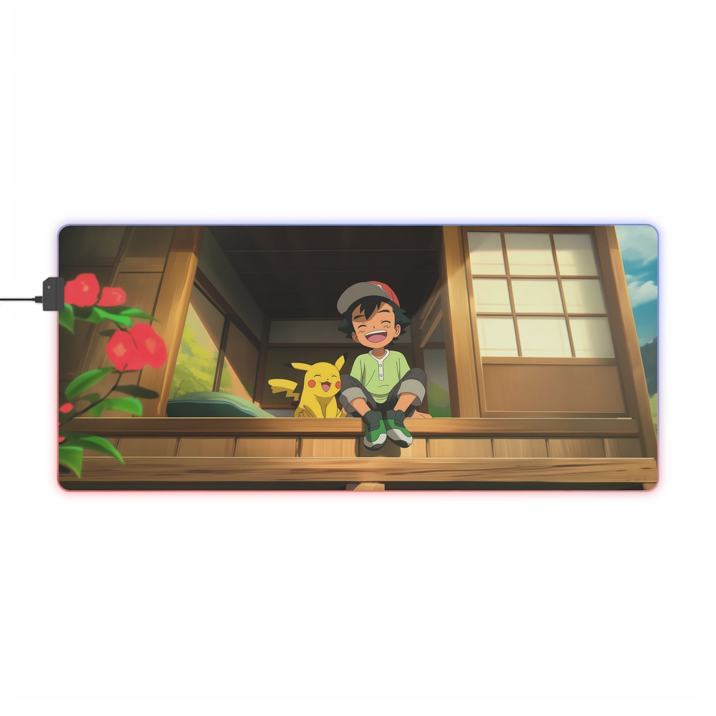LED Gaming Mouse Pad – Anime Scenic RGB Desk Mat