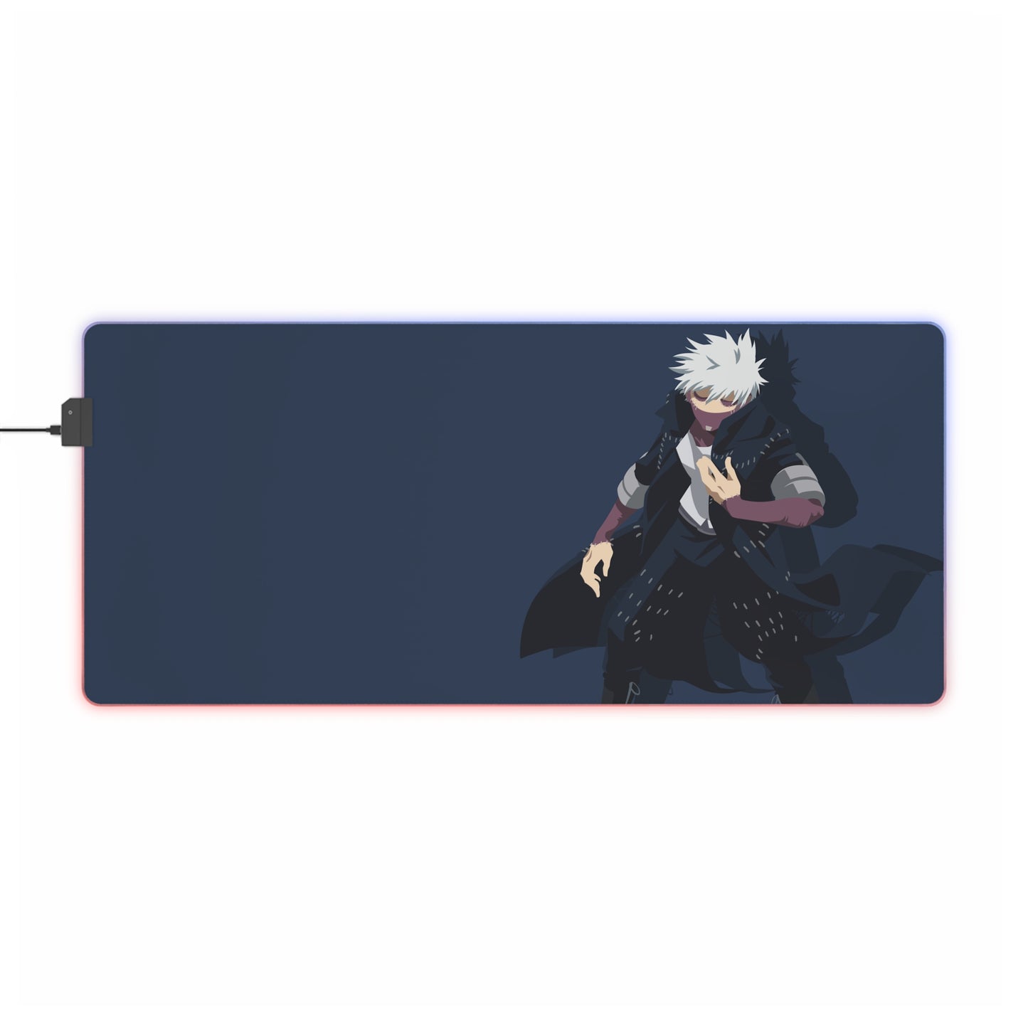 LED Gaming Mouse Pad — Anime Shadow Warrior RGB Desk Mat