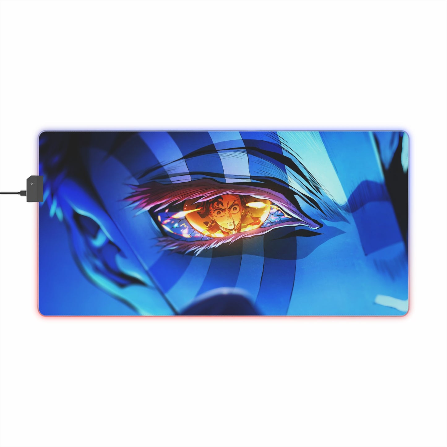 Anime Eye RGB LED Gaming Mouse Pad — Extended RGB Desk Mat for PC Gamers