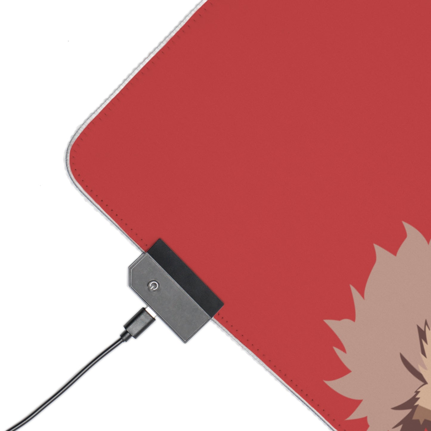 LED Gaming Mouse Pad — Dynamic Red Anime Throwing Hand Design, RGB Edge Lighting