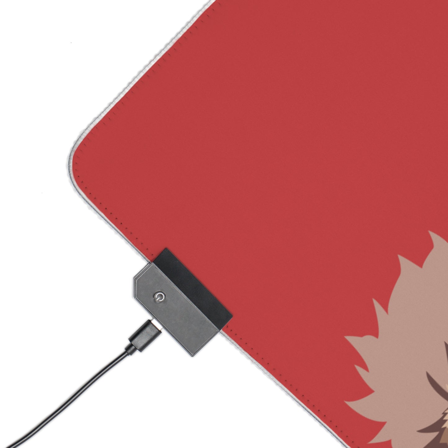 LED Gaming Mouse Pad — Dynamic Red Anime Throwing Hand Design, RGB Edge Lighting
