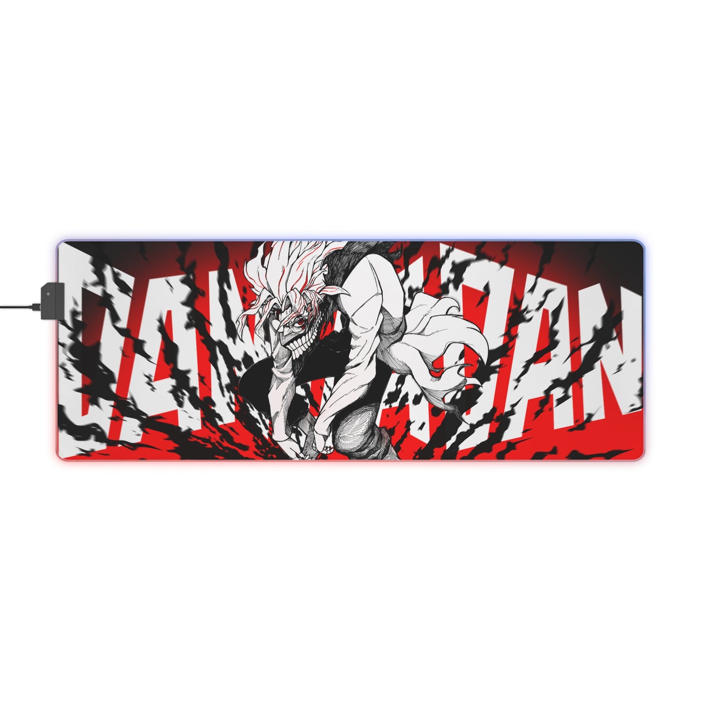 LED Gaming Mouse Pad — Anime Demon Design RGB Desk Mat for PC Gamers