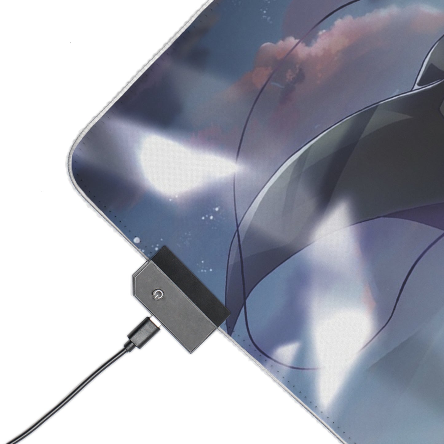 LED Gaming Mouse Pad — Anime Attack on Titan Dual Character RGB Desk Mat