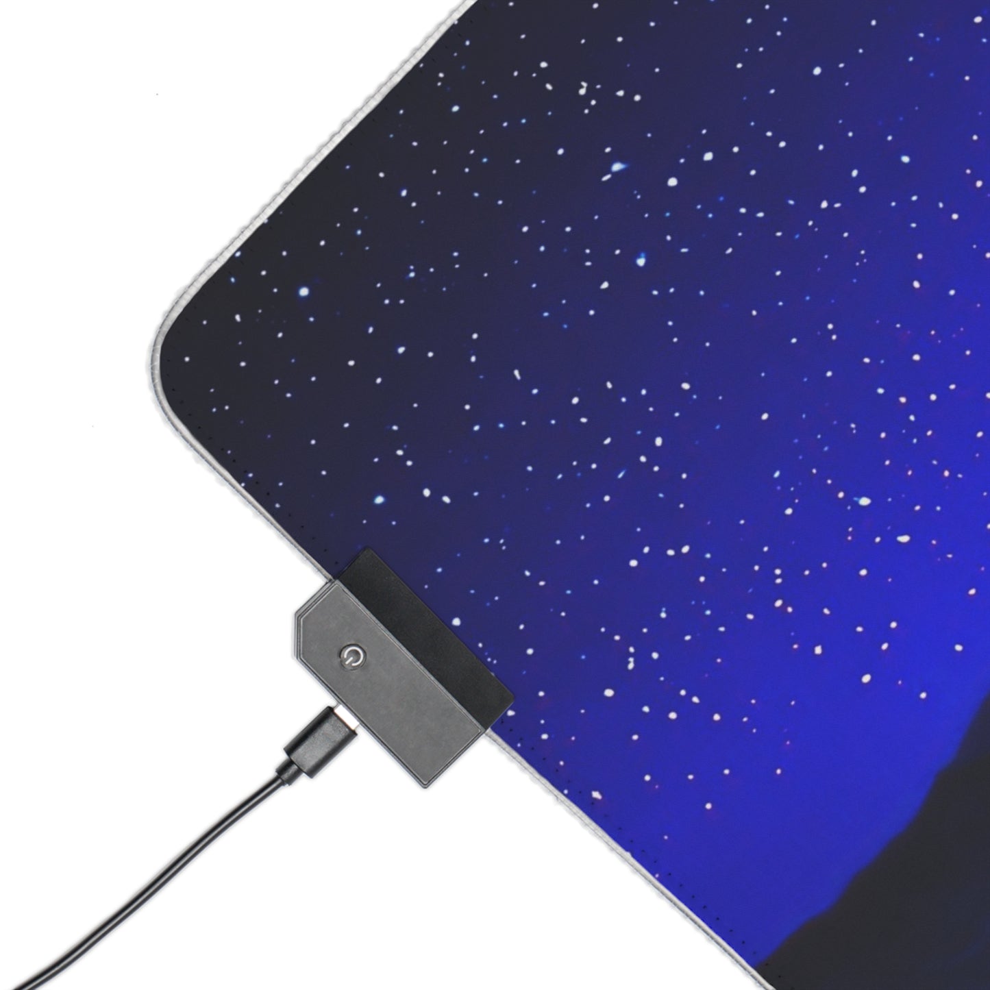 LED Gaming Mouse Pad — Anime Rooftop Fireworks RGB Desk Mat