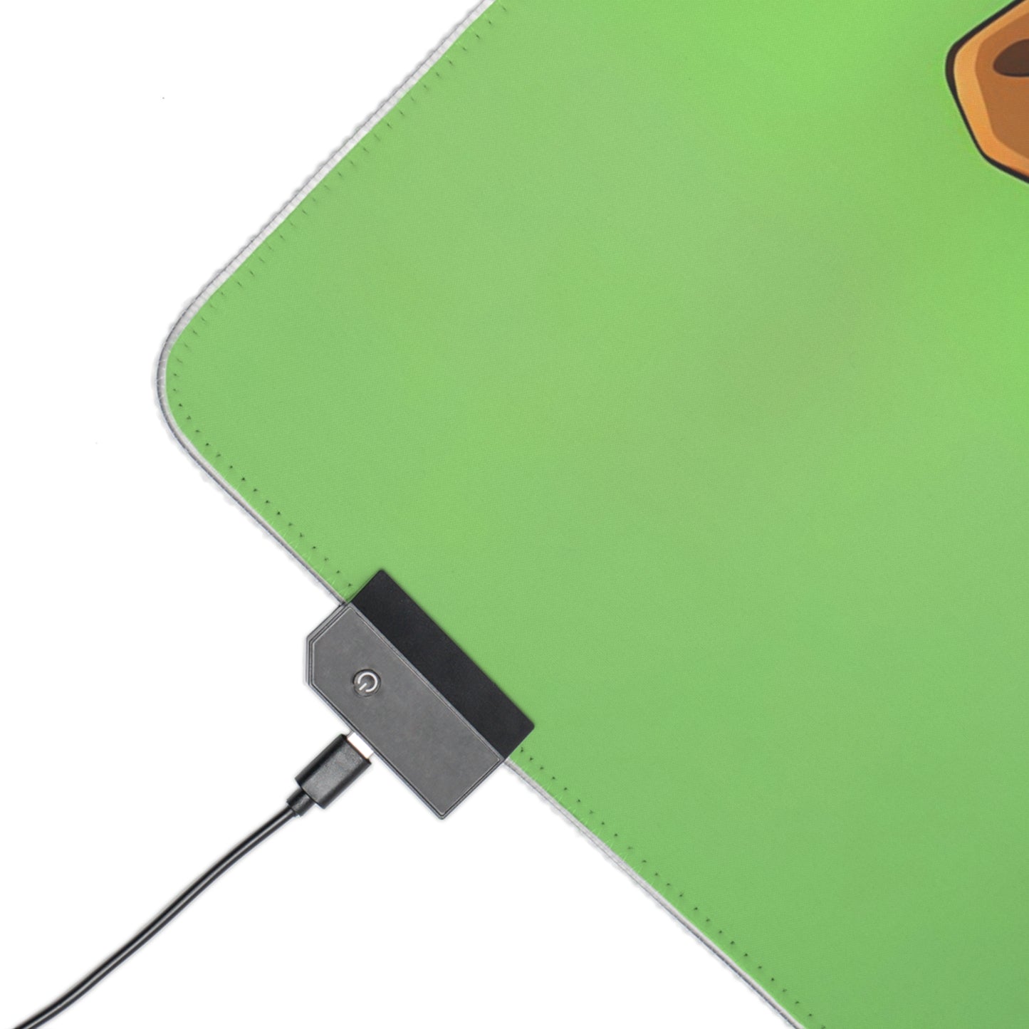 LED Gaming Mouse Pad — Color Split Anime Design (Relaxed Hero)