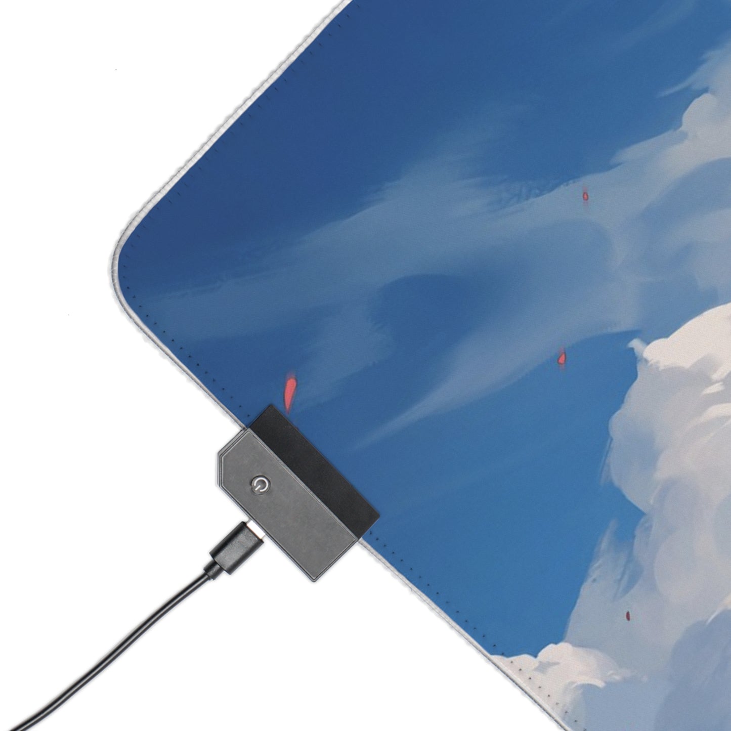 Anime LED Gaming Mouse Pad – Celestial Warrior RGB Desk Mat